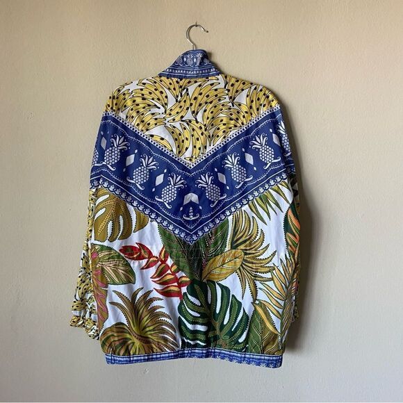 Farm Rio by Anthropologie MulticolorJacket Floral Windbreaker Size L - Picture 5 of 7